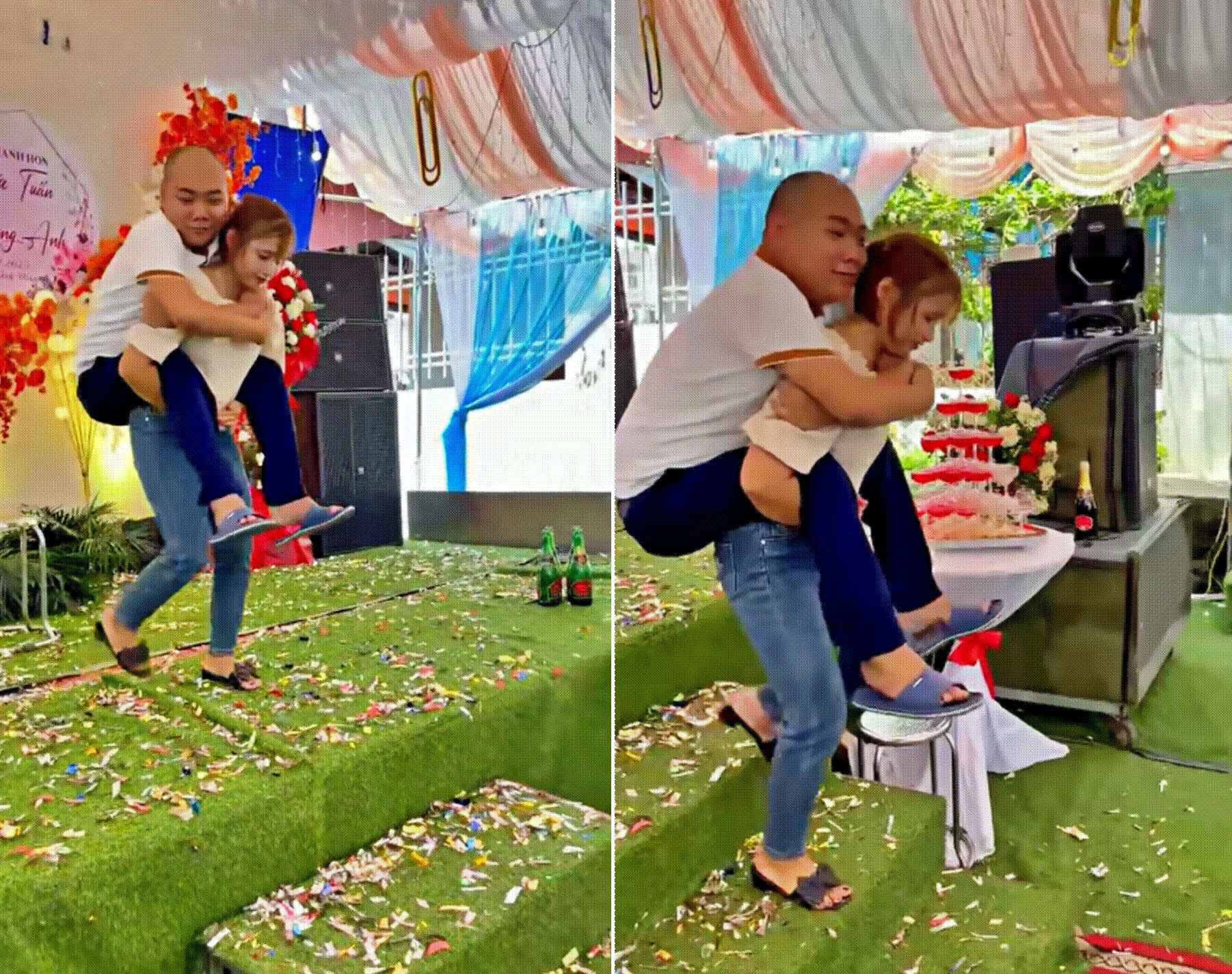 Chồng 70kg được vợ 43kg cõng suốt 8 năm: Cảm ơn em đã yêu thương anh-1