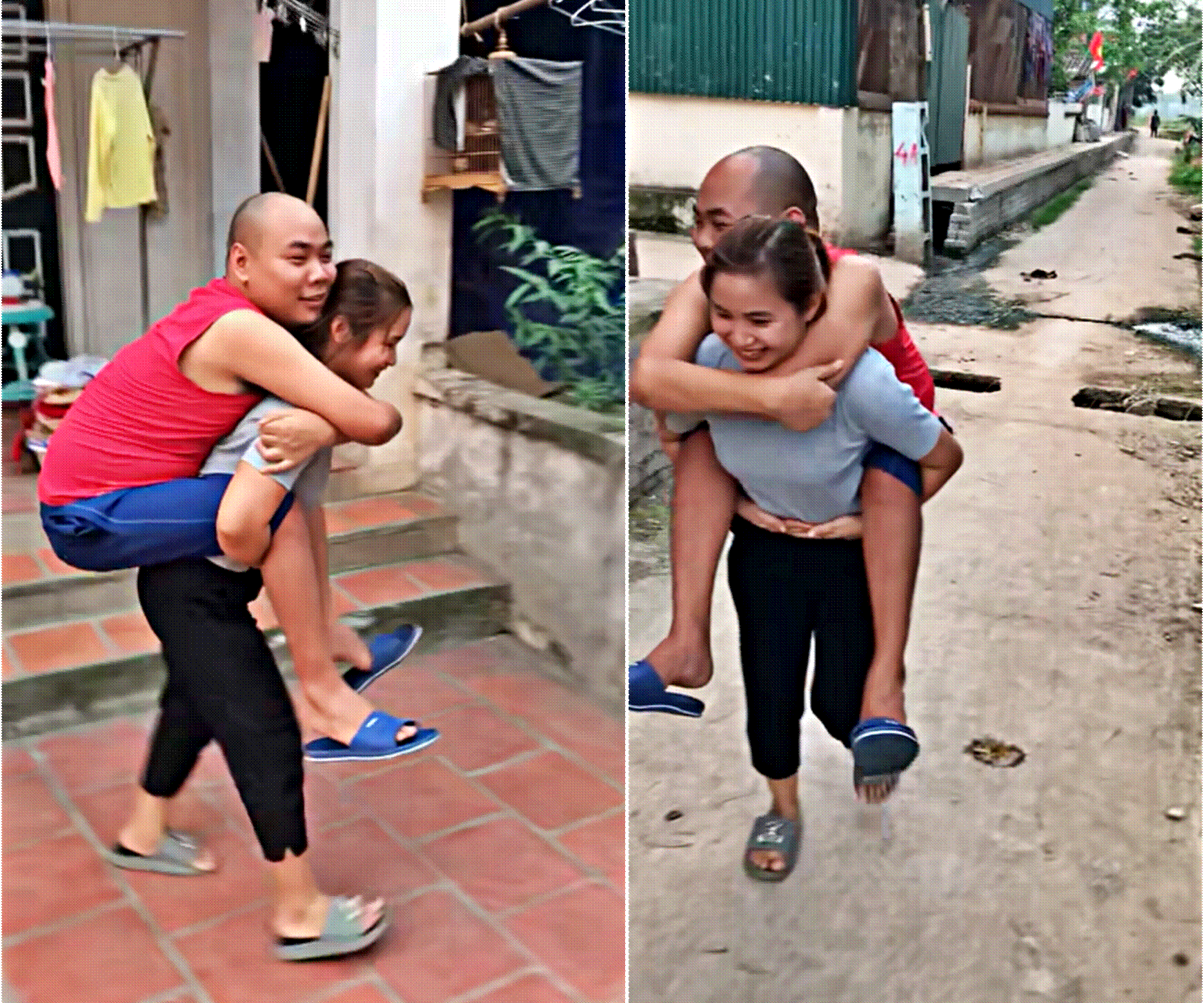 Chồng 70kg được vợ 43kg cõng suốt 8 năm: Cảm ơn em đã yêu thương anh-3