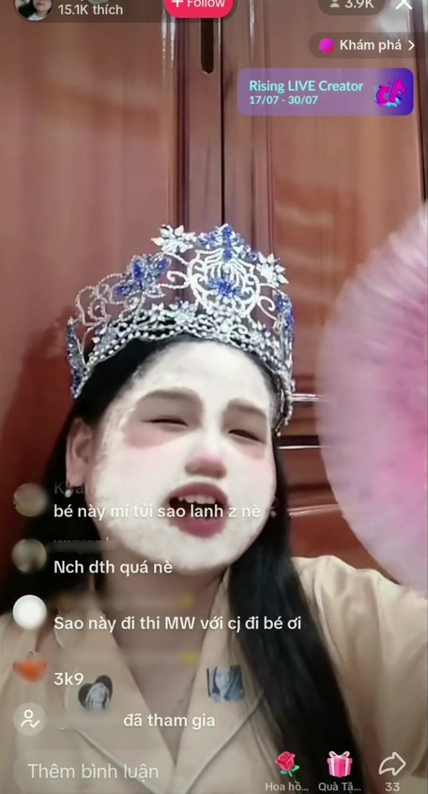 Ý Nhi đăng quang Hoa hậu lịch trình dày đặc, em gái ở nhà đội vương miện livestream bùng nổ mắt xem-1