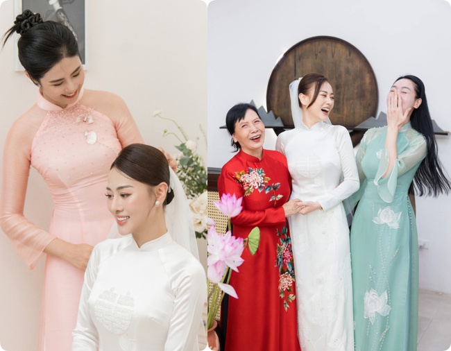 Bóc giá áo dài ăn hỏi của Phương Oanh: 2 thiết kế trị giá 27 triệu, cô dâu ghi điểm nhờ đi giày bệt-4