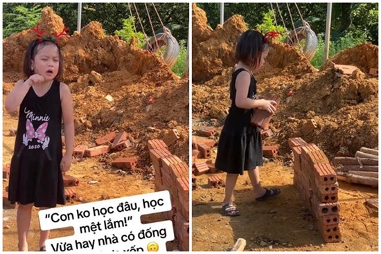 Con không chịu học, bà mẹ Quảng Ninh cho luôn làm thợ xếp gạch và cái kết khiến dân tình tâm đắc