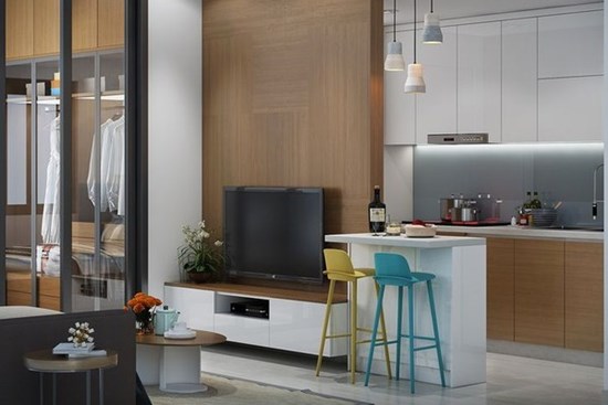Thiết kế hợp lý của hai căn hộ nhỏ chưa đến 50m2