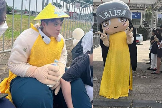 Hé lộ gương mặt thật của người hoá trang linh vật dành cho Lisa (BLACKPINK) gây sốt mạng