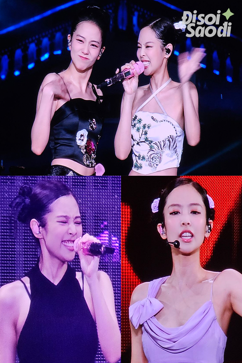 Riêng mình Lisa xõa tóc, Jennie là bà hoàng ruy băng trong Born Pink Hà Nội ngày 2-2