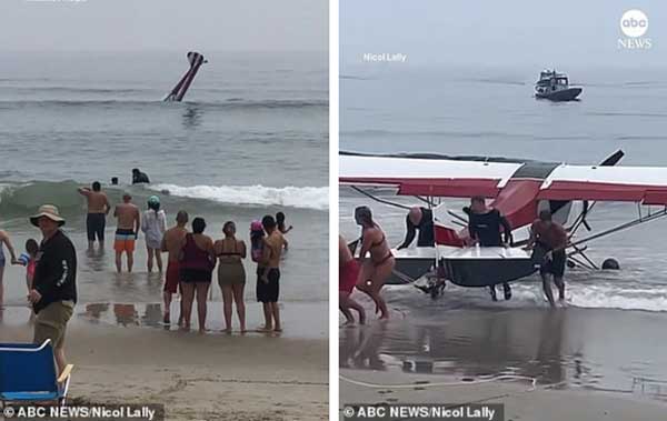 Mỹ: Phi cơ mất kiểm soát, đâm sầm xuống biển từ trên không-3