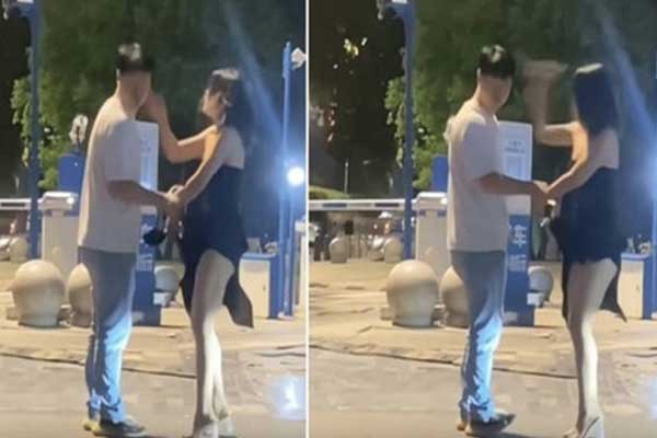 Chàng trai bị bạn gái tát 19 cái trên phố vẫn kiên trì nắm tay cô không buông-1