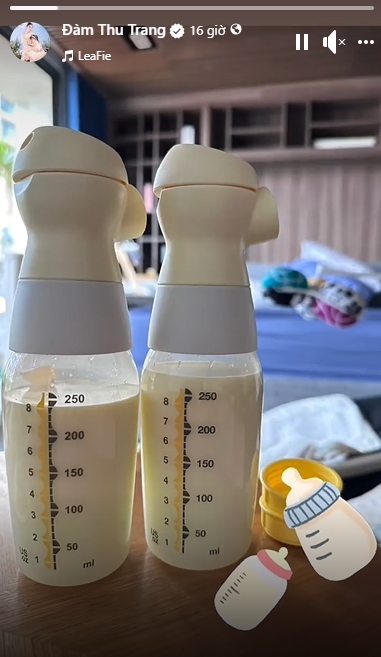 Đàm Thu Trang hút sữa tràn bình hơn 500ml mỗi cữ cho con trai út, các mẹ thi nhau xin bí quyết-2