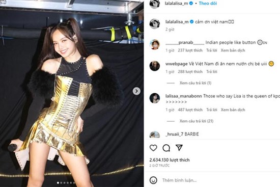 Lisa BlackPink đăng ảnh hậu trường và viết tiếng Việt gửi tới 96,3 triệu fan