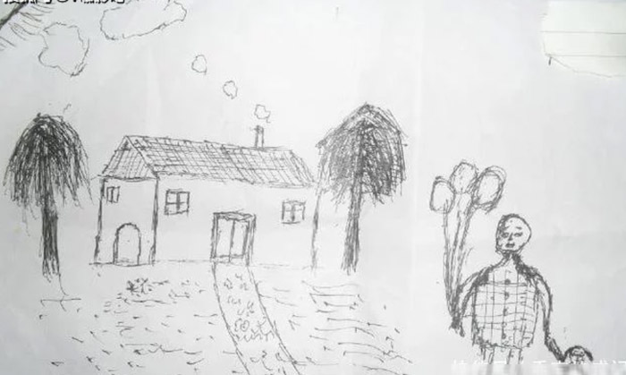 Nhìn ngôi nhà kỳ lạ do học sinh vẽ, cô giáo giật mình vội khuyên phụ huynh đưa con đi khám-1