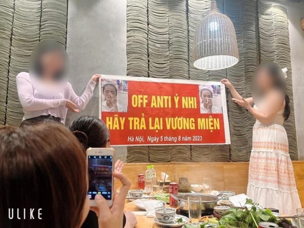 Netizen không đồng tình trước hình ảnh buổi offline hội antifan Hoa hậu Ý Nhi, có cả băng rôn đòi tước vương miện-1