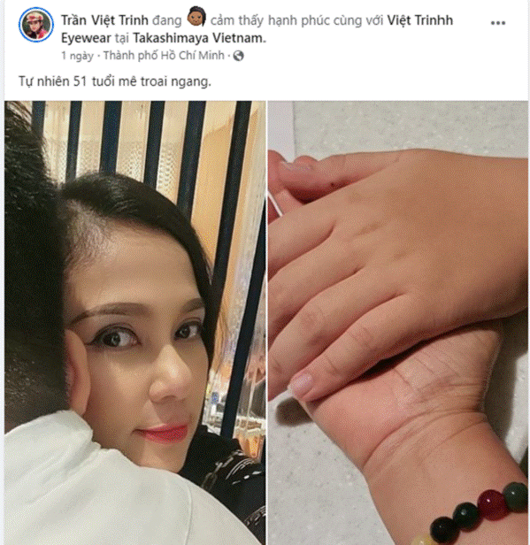 Nữ hoàng nhan sắc thập niên 90 Việt Trinh 51 tuổi thừa nhận mê trai, tựa vai quý tử 14 tuổi, mặc áo, đồng hồ đôi nhí nhảnh-5