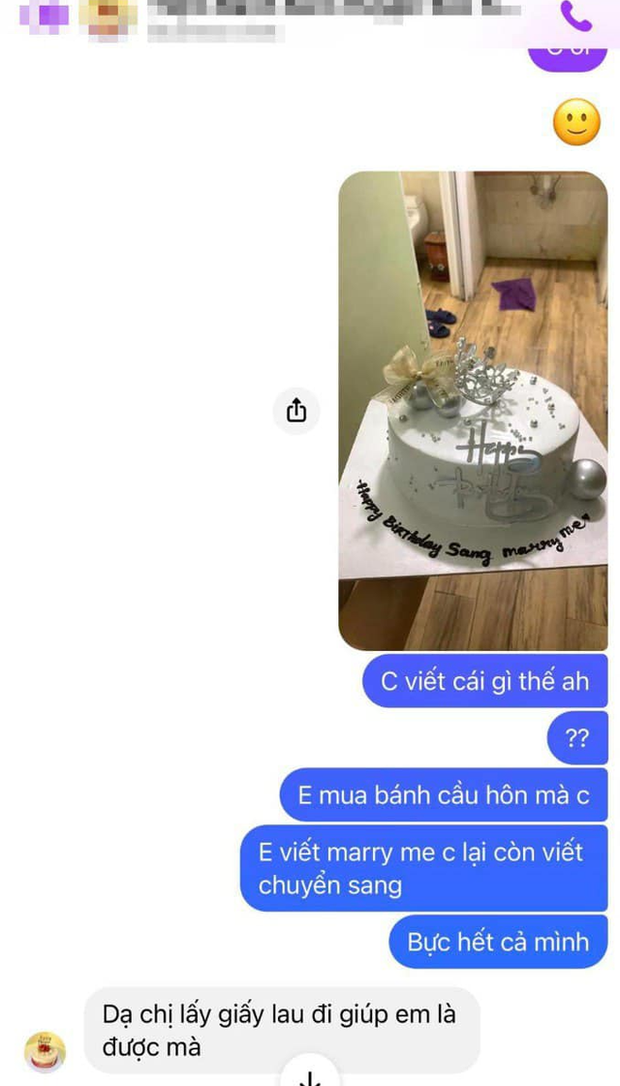 Nhờ chủ tiệm viết lên bánh kem dòng chữ để cầu hôn, cô gái sang chấn tâm lý khi thấy thành phẩm-2