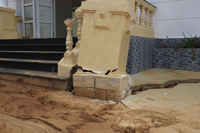 Nhà mới xây 3,7 tỷ sụt lún nghiêm trọng sau 2 tháng tân gia do ảnh hưởng sạt trượt đất hồ chứa nước-5