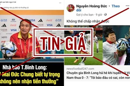 Rộ trang tin rác bịa đặt bôi bác tuyển nữ Việt Nam, mạo danh HLV Park Hang Seo lừa đảo