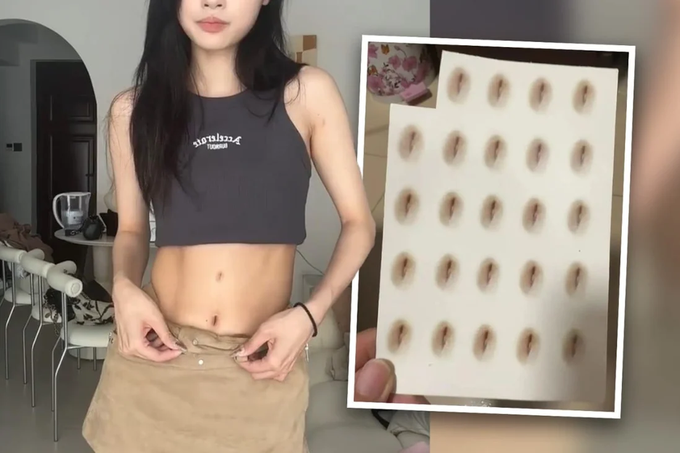 Trào lưu dán rốn giả độc lạ để ăn gian chiều cao, trông chân thon dài hơn-3