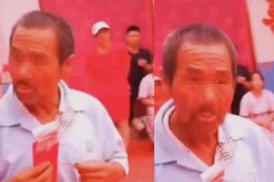 Ông lão có gương mặt khắc khổ xuất hiện trong đám cưới, nhiều người bật khóc
