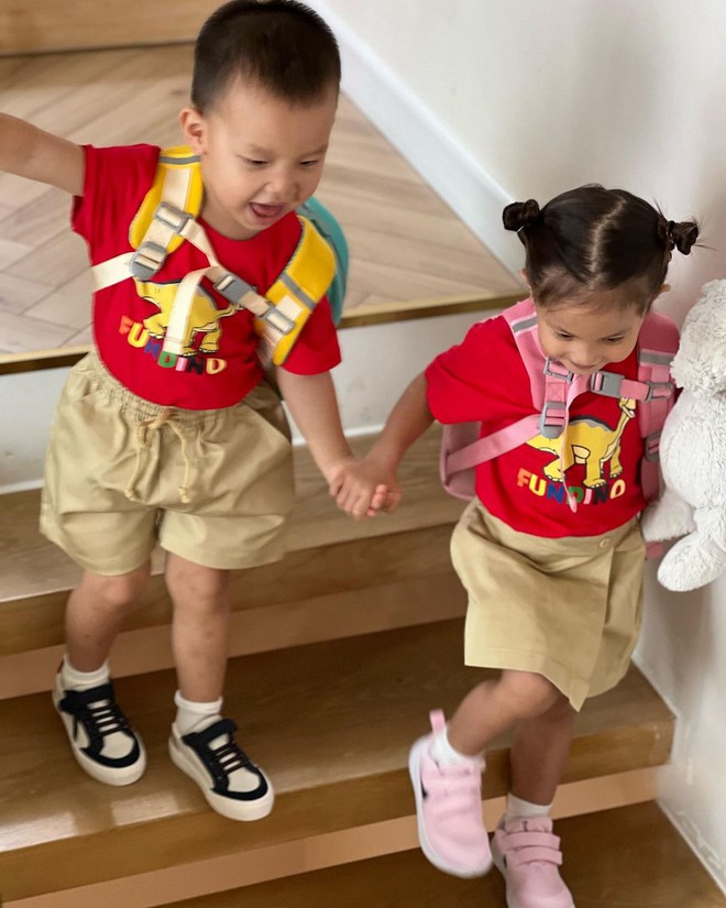 Lisa - Leon nhà Hà Hồ tựu trường năm học mới, biểu cảm của 2 nhóc tỳ gây chú ý-2