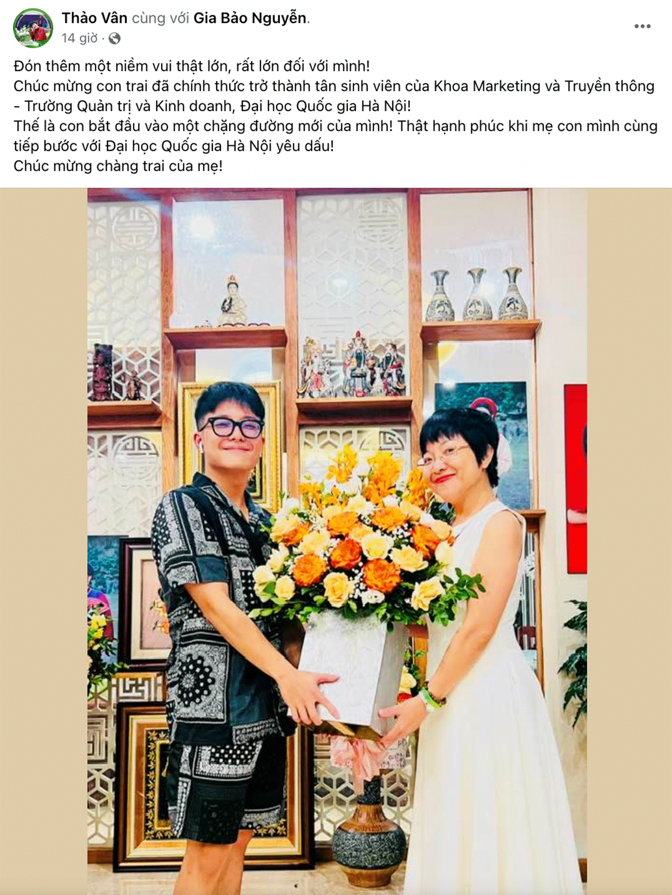 NSND Công Lý tự hào khoe con trai sắp thành tân sinh viên, dân tình rần rần chúc mừng-1