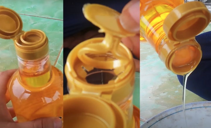 Nắp nhỏ trong chai dầu ăn có tác dụng gì?-1