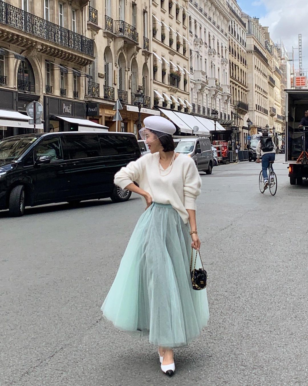 10 cách diện chân váy voan điệu đà và tôn dáng như phụ nữ Hàn-10