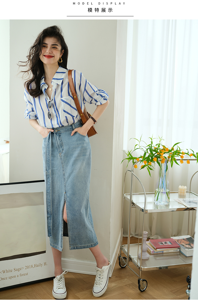 Chân váy denim + sơ mi: Cặp đôi hack tuổi vi diệu cho nàng công sở tuổi 30-3