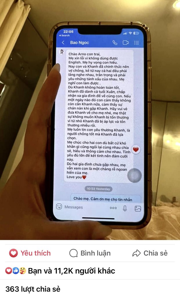 Mẹ vợ gửi tin nhắn cho con rể ngoại quốc, nội dung khiến con gái khóc như mưa-2