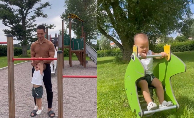 Vườn nhà bố mẹ chồng Hồ Ngọc Hà ở Thụy Điển: Cây ăn trái trĩu cành, Leon - Lisa tha hồ hái quả-8