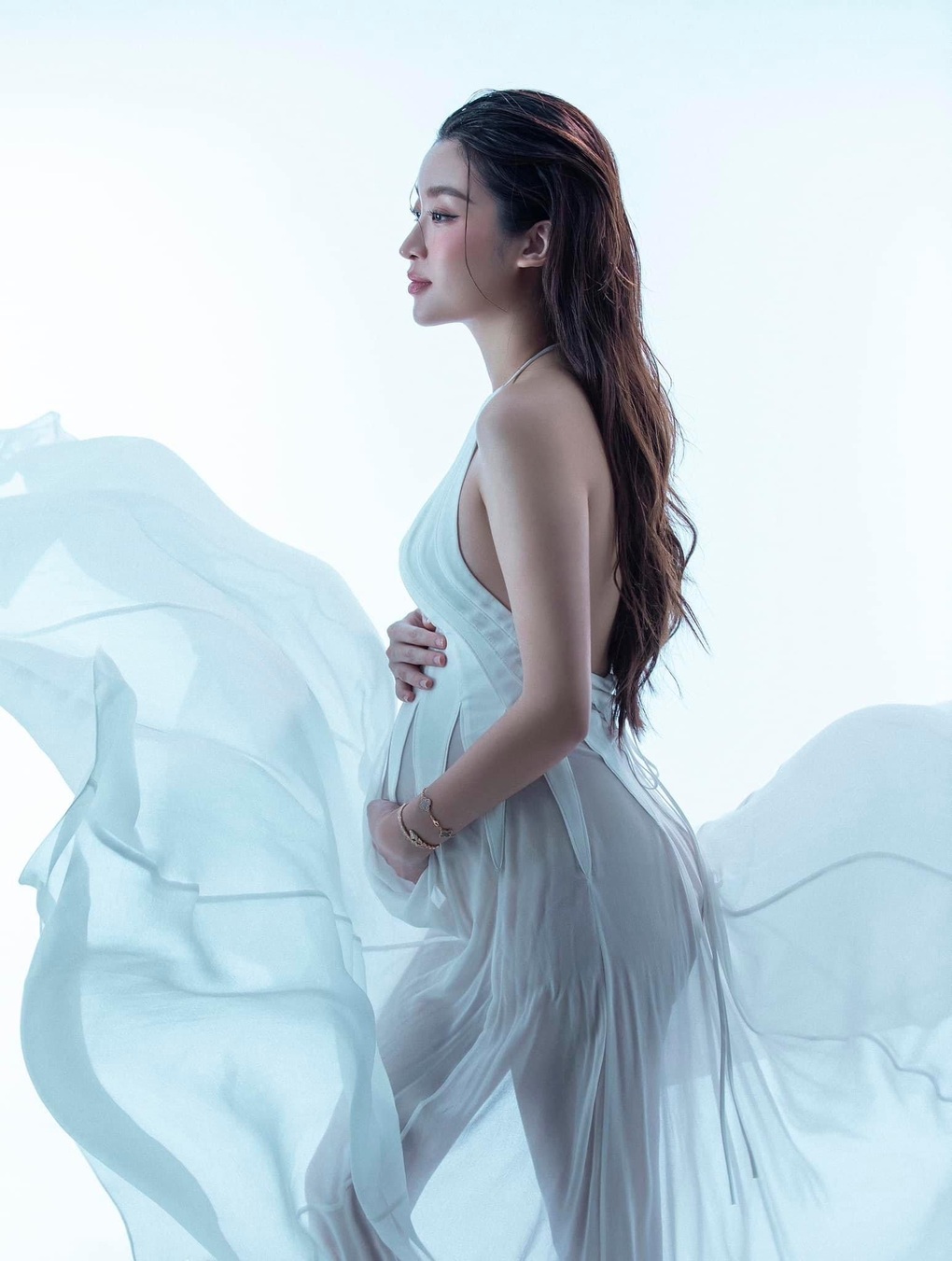 Hoa hậu Đỗ Mỹ Linh lần đầu công khai ảnh mang bầu sau sinh-1