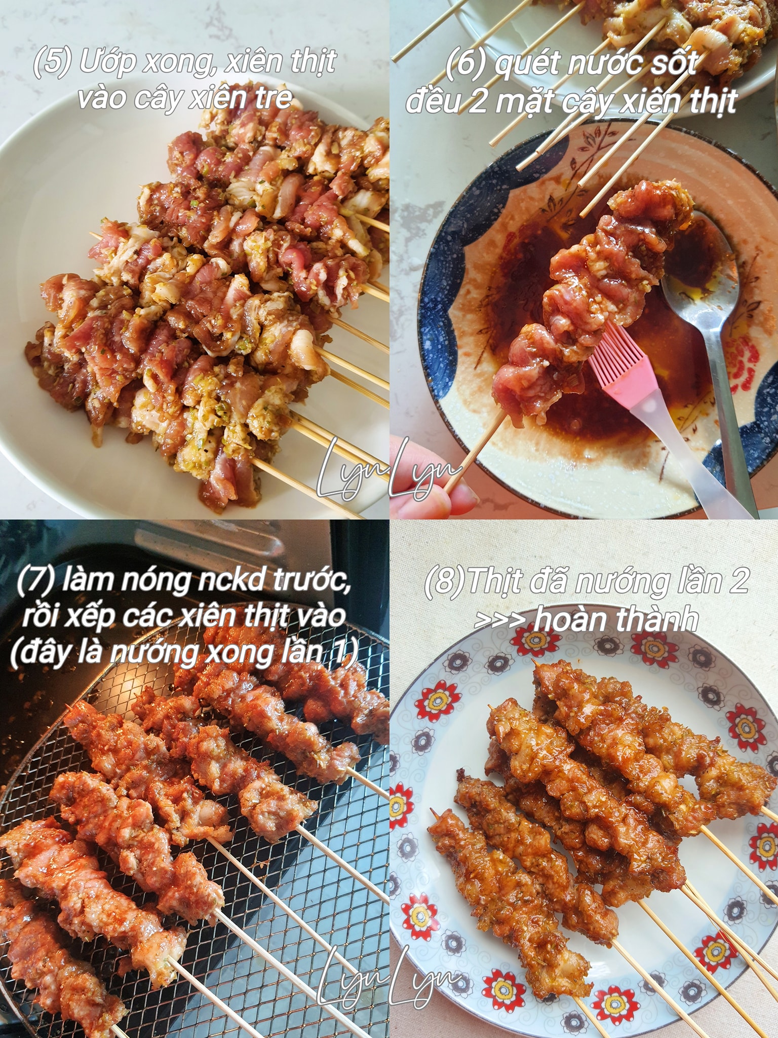 Mách bạn cách làm thịt xiên nướng mềm thơm hấp dẫn, không khói dầu, nóng nực, bụi bặm-3