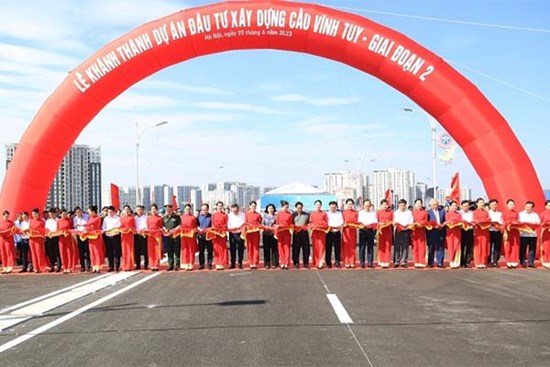 Khánh thành cầu Vĩnh Tuy - giai đoạn 2: Đồng bộ hạ tầng giao thông Thủ đô