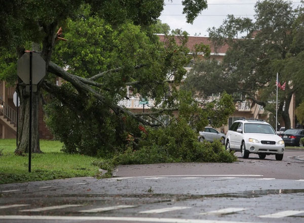 Bang Florida - Mỹ: Đường phố bị nhấn chìm, lũ tràn vào nhà do bão Idalia-1