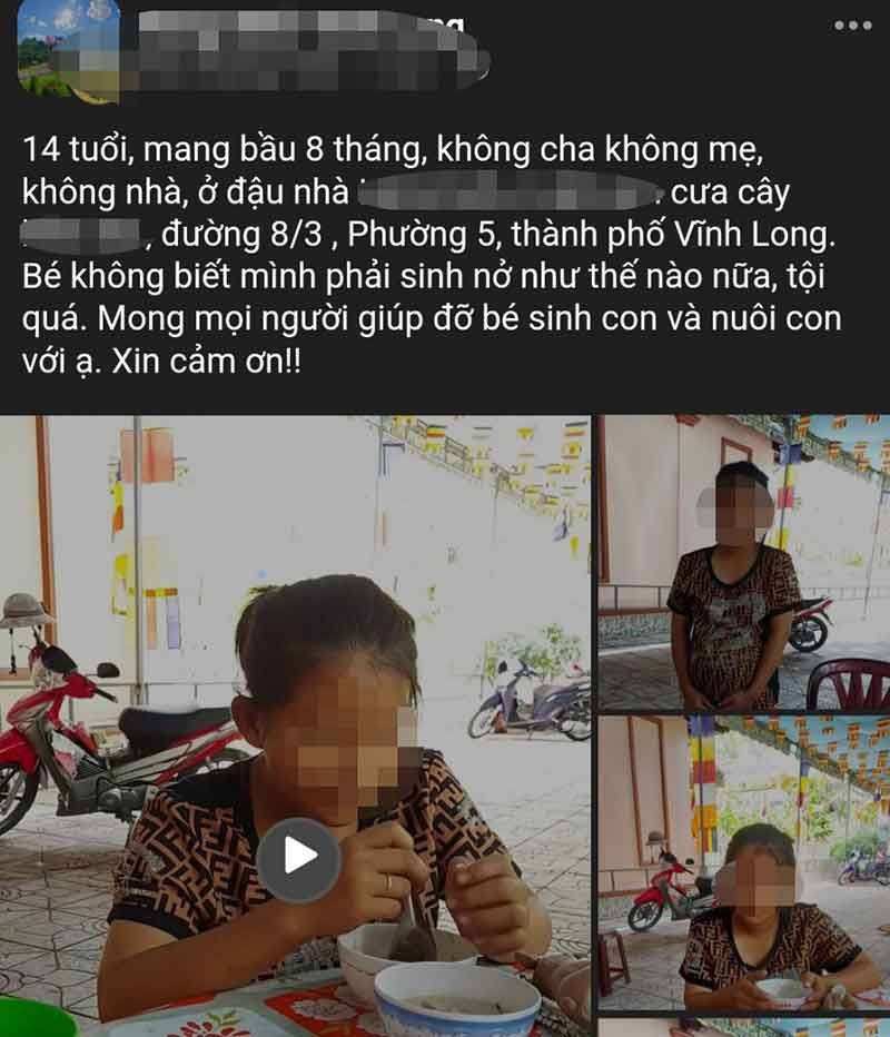 Thông tin bé gái 14 tuổi mang thai 8 tháng cần giúp đỡ là đúng sự thật-1