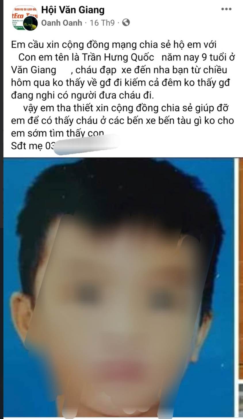 Đăng tin tìm trẻ lạc để quảng cáo Đông y - trò lừa táng tận lương tâm-2