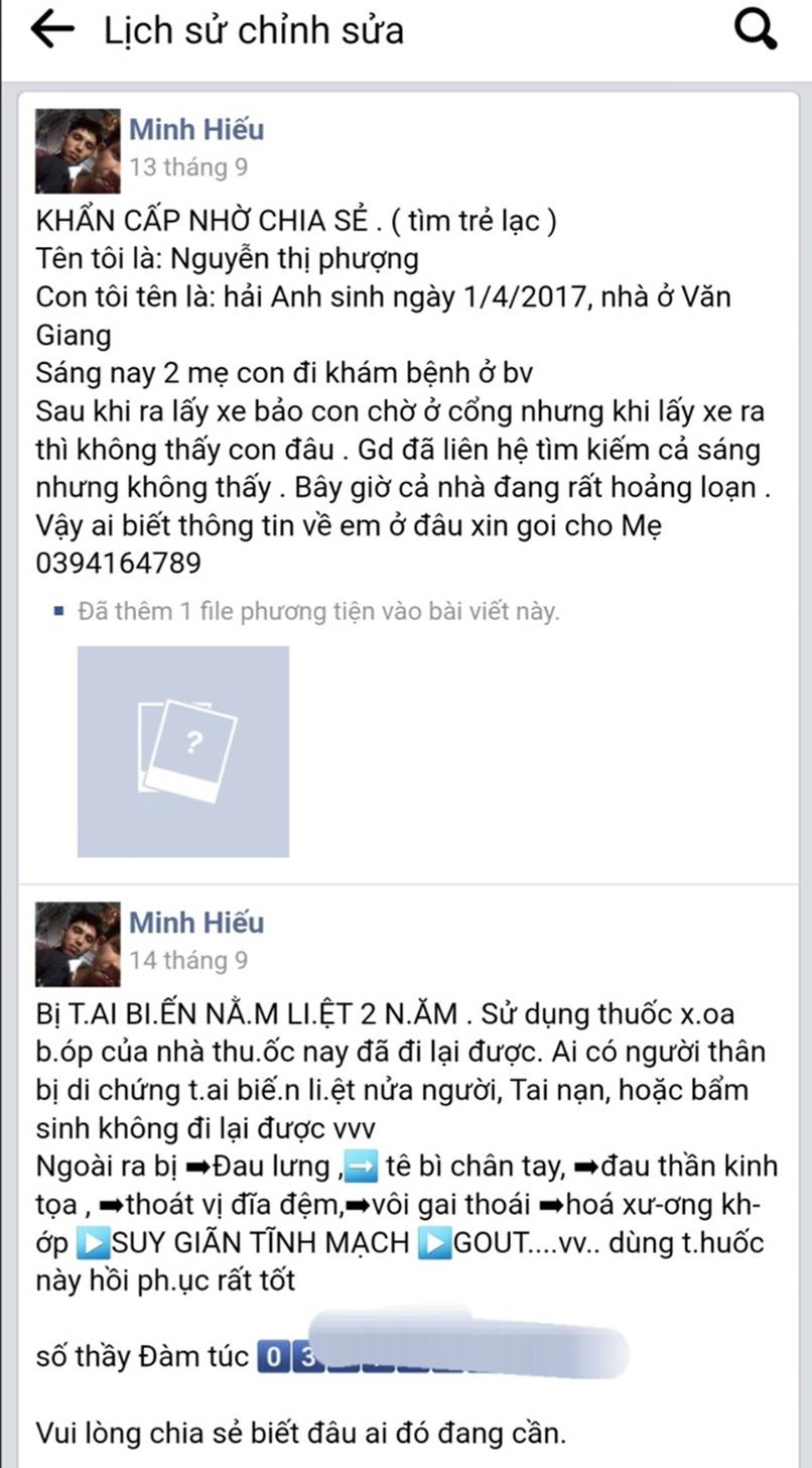 Đăng tin tìm trẻ lạc để quảng cáo Đông y - trò lừa táng tận lương tâm-5