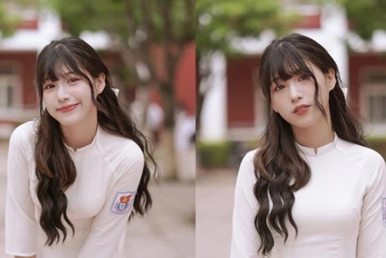 Nữ sinh diện áo dài được truy lùng nhiều nhất ngày khai giảng: Học trường top đầu miền Trung, profile gây bất ngờ