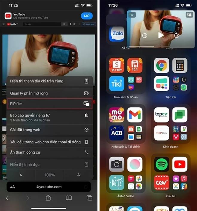 Hướng dẫn cách vừa xem YouTube vừa lướt Facebook trên iPhone cực đơn giản-4