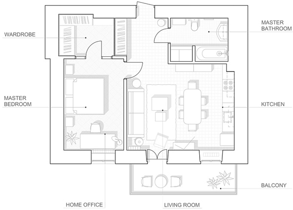 Căn hộ 56m2 của cô gái độc thân đẹp quyến rũ với phong cách cổ điển-3