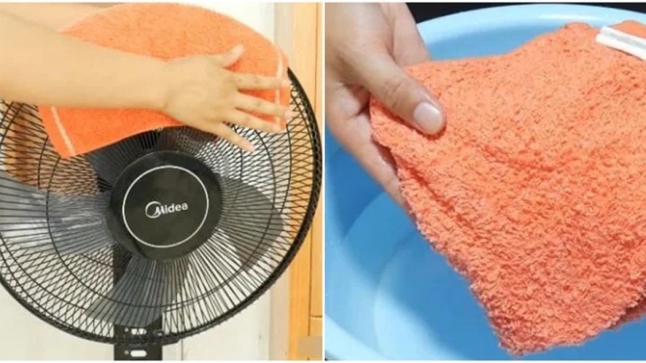 What does wetting a towel on the fan do?-1