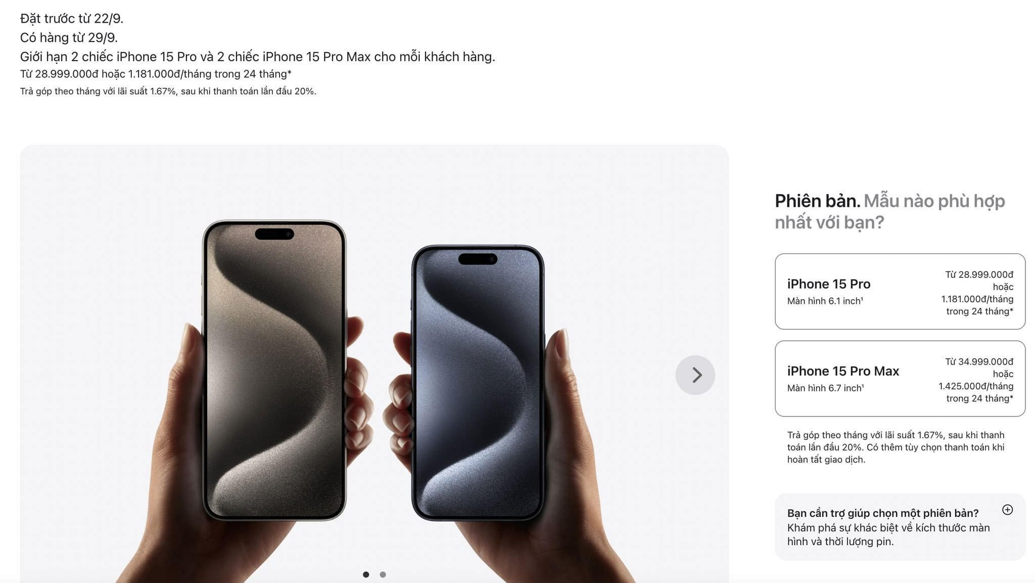 iPhone 15 mở bán tại Việt Nam từ 29/9, giá cao nhất là 46,999 triệu đồng-1
