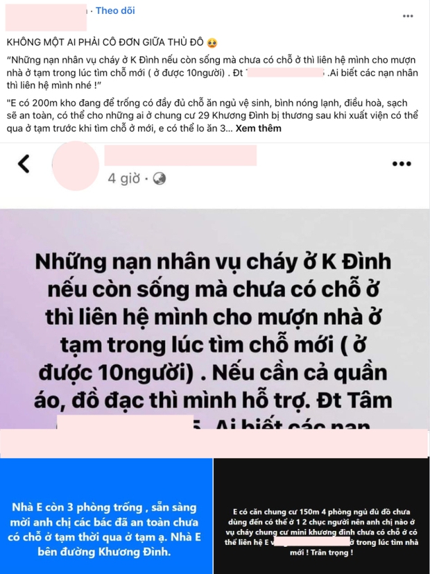 Cải tạo nhà làm chỗ ở, nấu nướng 3 bữa/ ngày miễn phí cho nạn nhân vụ cháy chung cư mini: Có người gọi đến chỉ khóc”-1