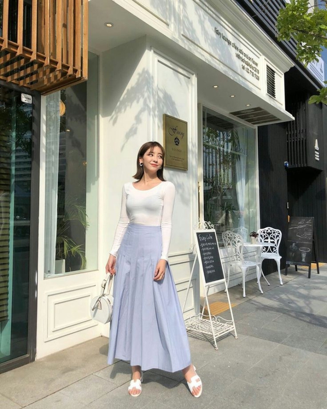 5 kiểu áo rất hợp để phối cùng chân váy dài-11