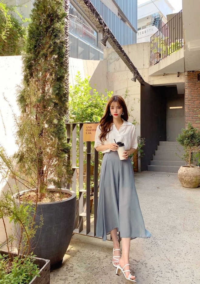 5 kiểu áo rất hợp để phối cùng chân váy dài-14