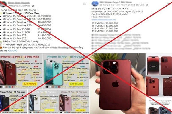 Cảnh giác khi đặt cọc mua điện thoại iPhone 15-1
