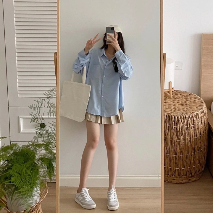 Cách phối đồ với áo sơ mi oversize nữ-2