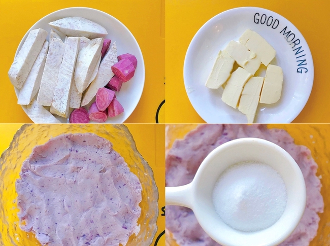 Cách cực dễ làm bánh trung thu khoai môn dẻo thơm mềm mịn-1