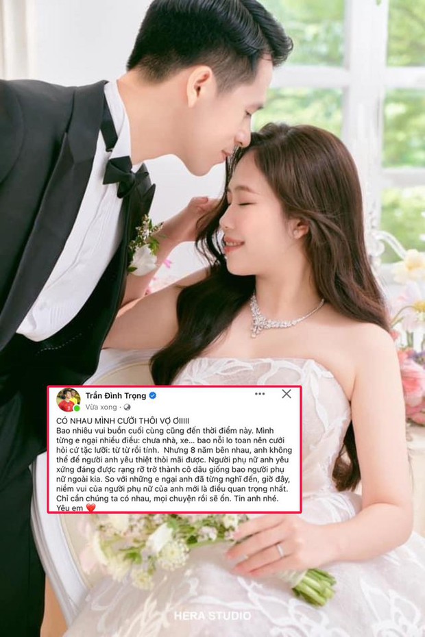 Đình Trọng từng e ngại chưa nhà, chưa xe không dám lấy vợ, giờ đây đủ cả rước nàng về dinh-1