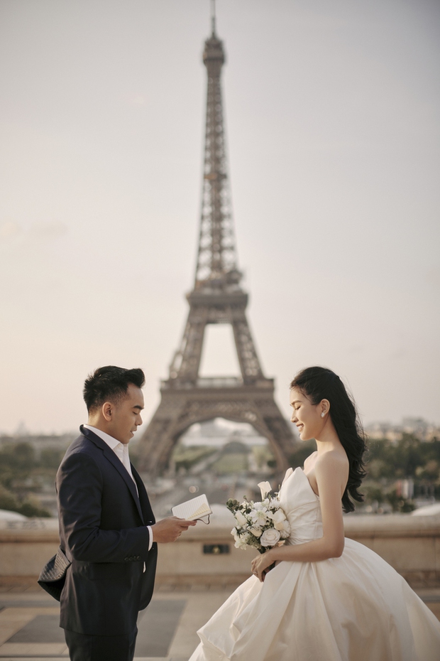 Á hậu Phương Anh tung trọn bộ ảnh cưới xịn xò tại Pháp, tố chồng tiến sĩ nói dối 1 chuyện lúc cưa cẩm-4