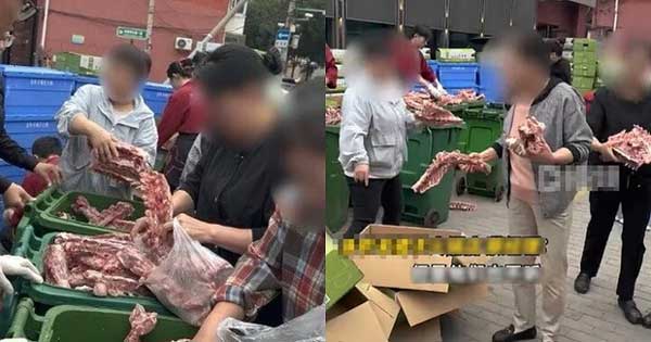 Nhà hàng lẩu tiêu hủy xương cừu, đám đông tranh nhau lục thùng rác mang về ăn-1