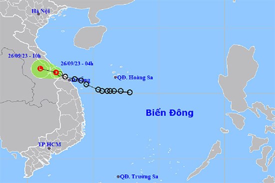 Áp thấp nhiệt đới đã vào Quảng Trị - Thừa Thiên Huế, miền Trung mưa dồn dập