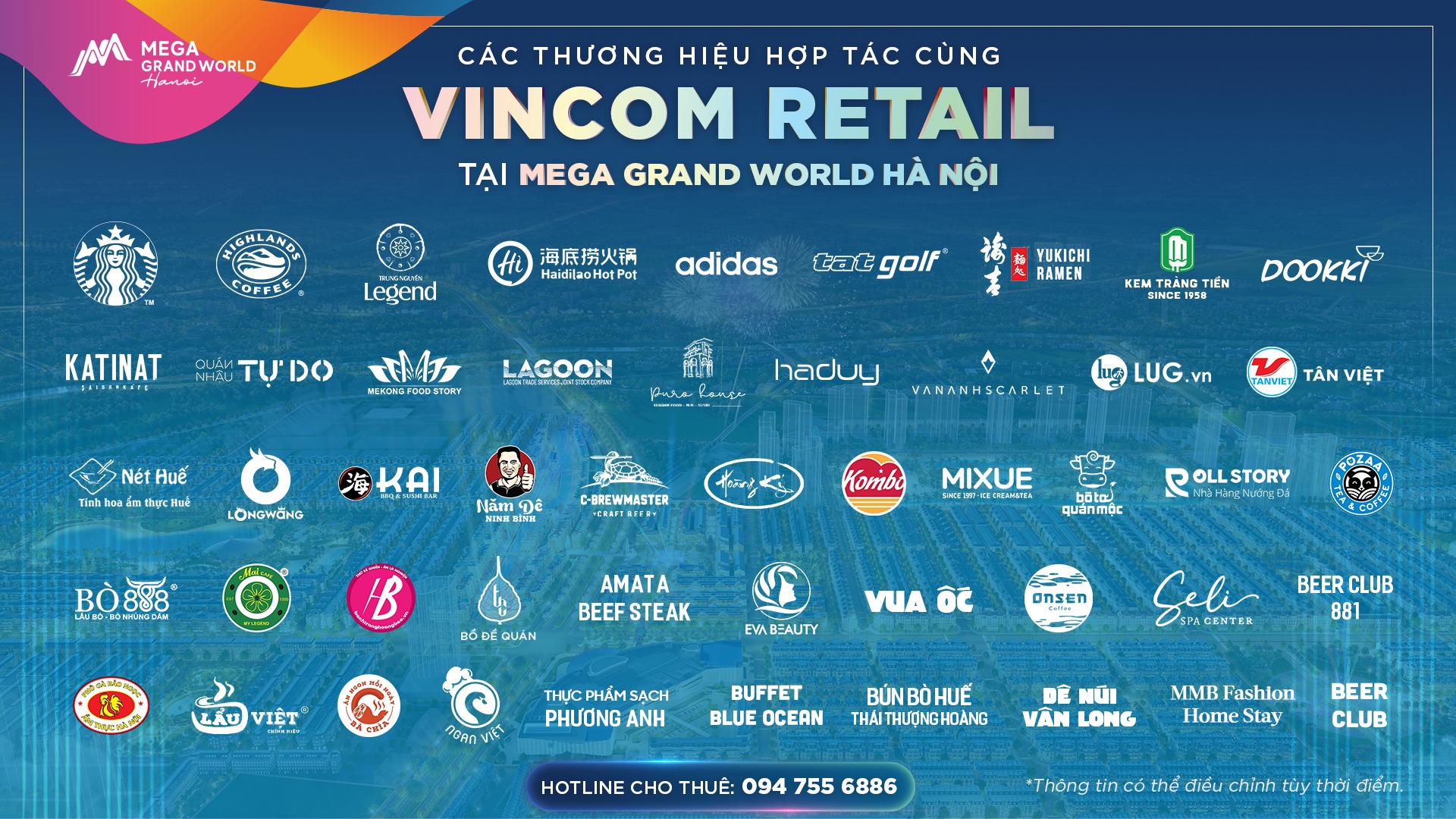 Mega Grand World Hà Nội hé lộ những thương hiệu đồng hành đầu tiên-2